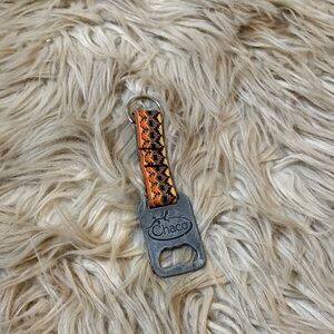Chaco Orange and Black Keychain with Bottle Opener